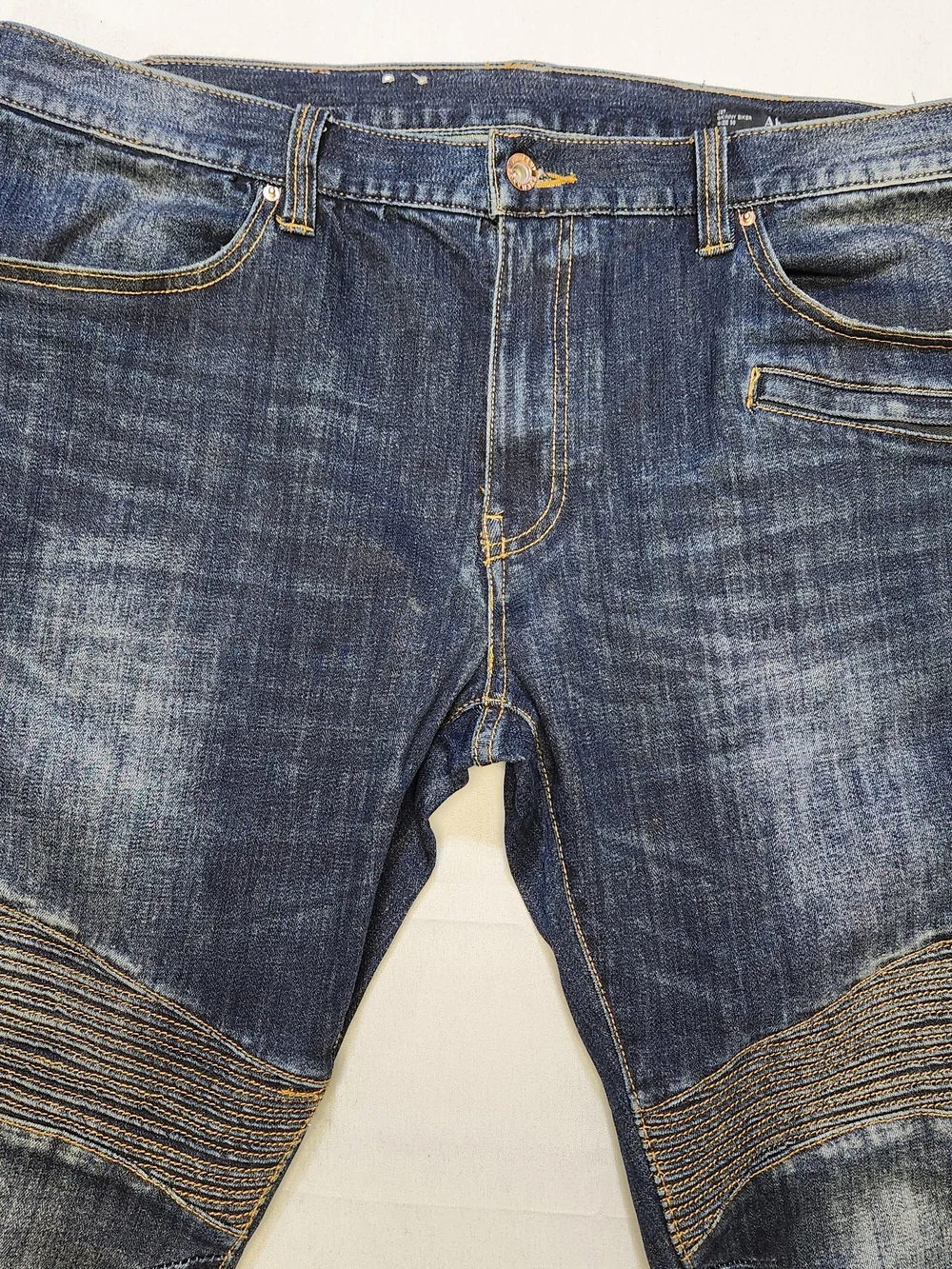 Armani Exchange A|X 38x32 $210 Men's Skinny Biker Med Gray Stretch Cotton Jeans